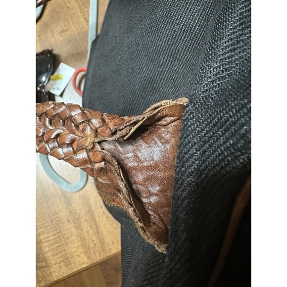 De Vecchi Hamilton Hodge Large Shoulder Bag Woven Leather Handles‎ Made In Italy - Picture 13 of 16